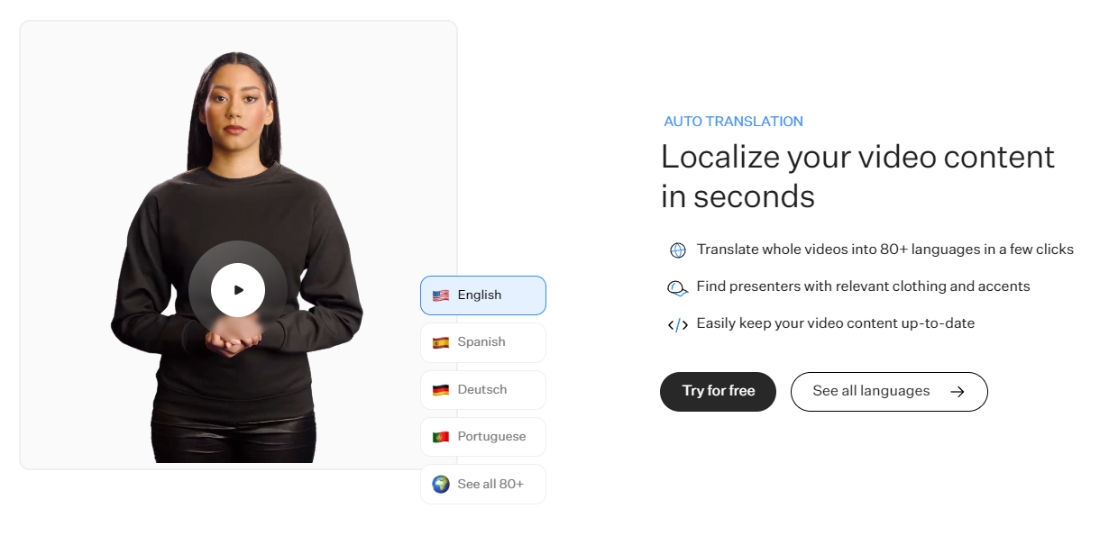 Colossyan ai video generation tool features