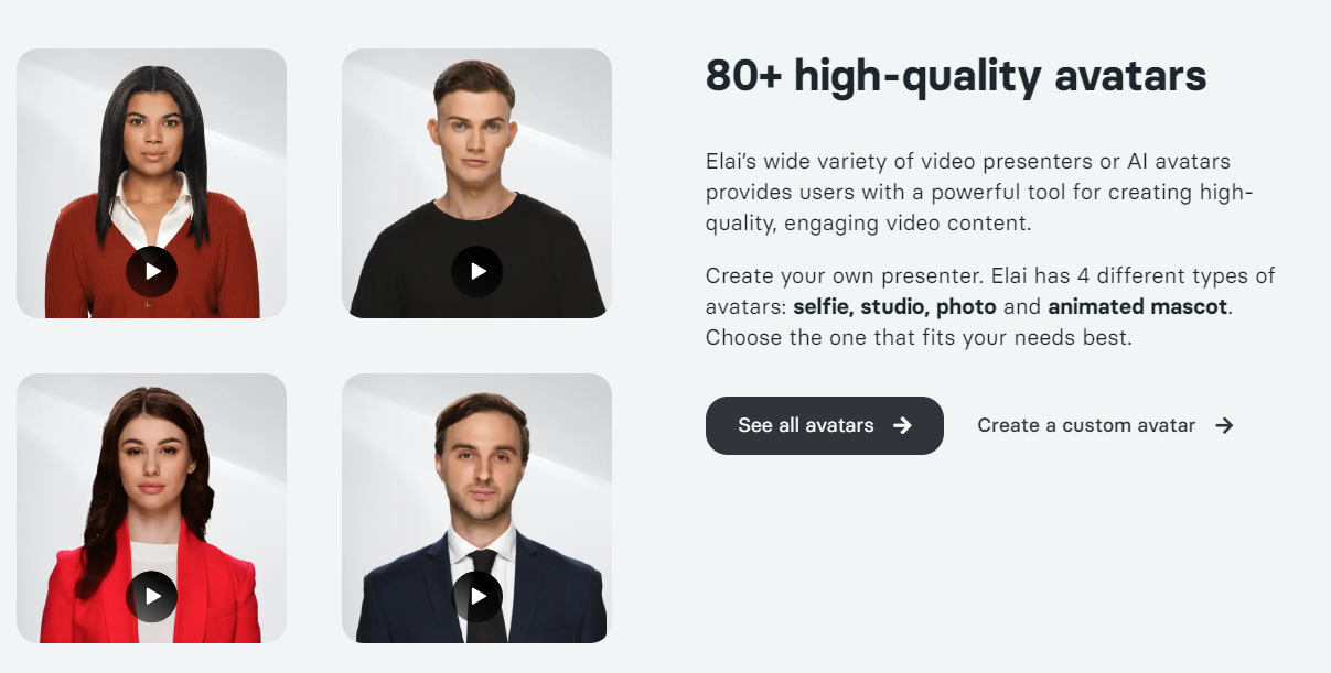 Elai ai video generation tool features